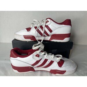 Men's Size 10.5 Adidas Rivalry Low Cloud White Active‎ Maroon-EE4967, No Box